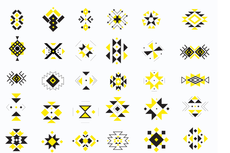 dual-color-aztec-motifs-design-kit