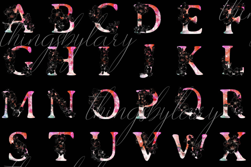 27-galaxy-flower-alphabet-hibiscus-alphabet