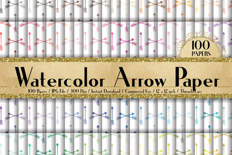 100-seamless-watercolor-arrow-pattern-digital-papers