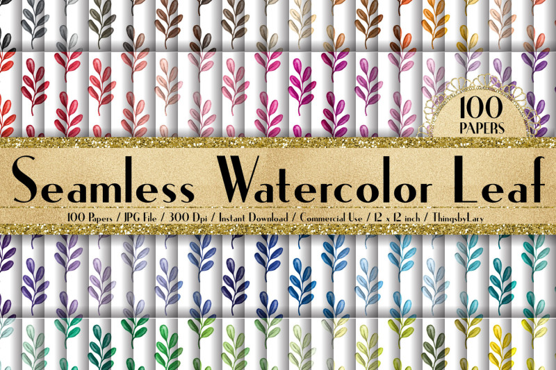 100-seamless-watercolor-fall-leaf-digital-papers