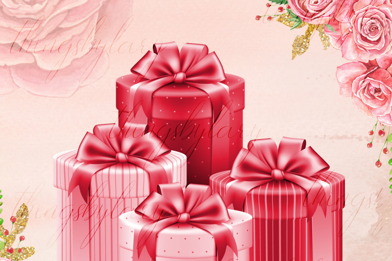 100-luxury-gift-box-set-clip-arts-valentine-love-wedding