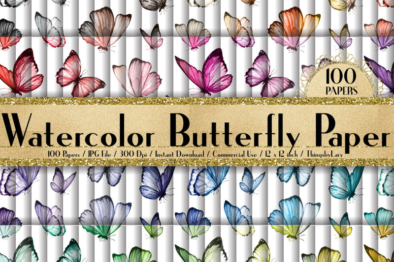 100-seamless-colorful-watercolor-butterfly-digital-papers