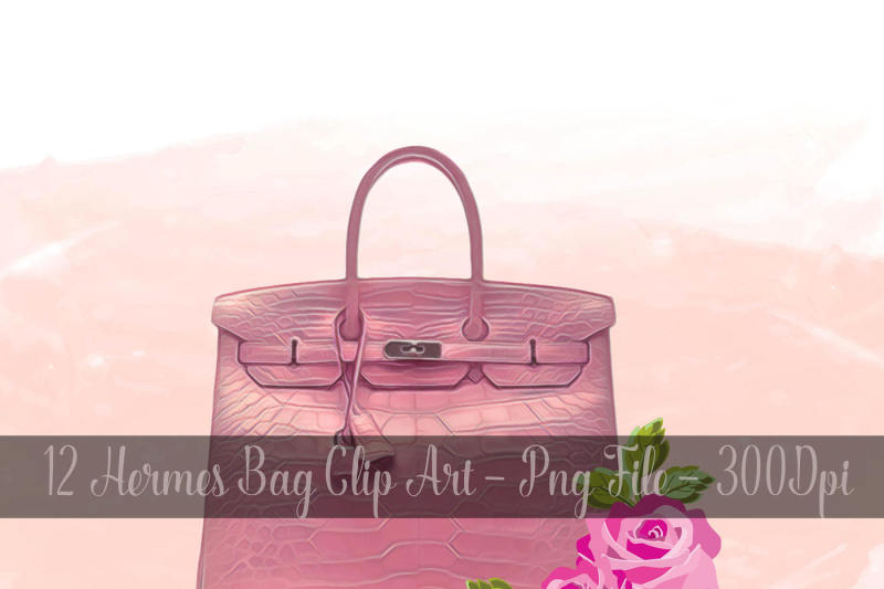 12 Painted Separated Luxury Bag Clip Arts, Fashion Clip Arts By