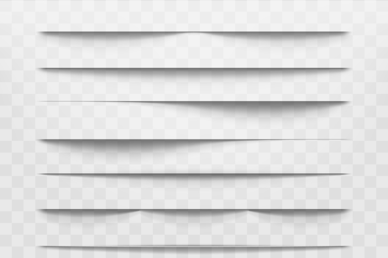 isolated-shadow-dividers-on-transparent-background-horizontal-shadows