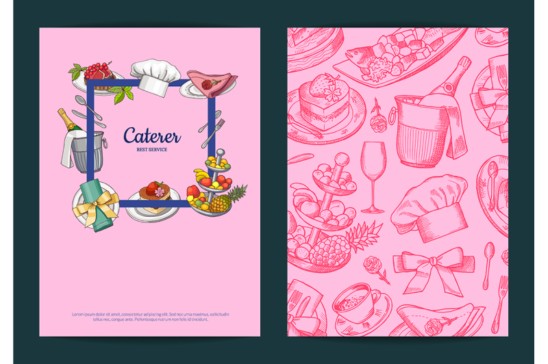 vector-card-or-flyer-templates-with-hand-drawn-restaurant-or