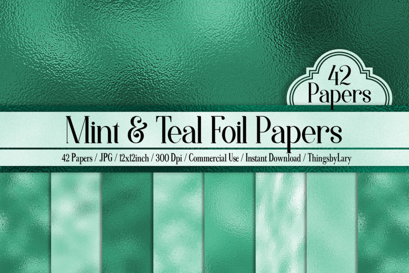 42-mint-and-teal-metallic-foil-texture-digital-papers