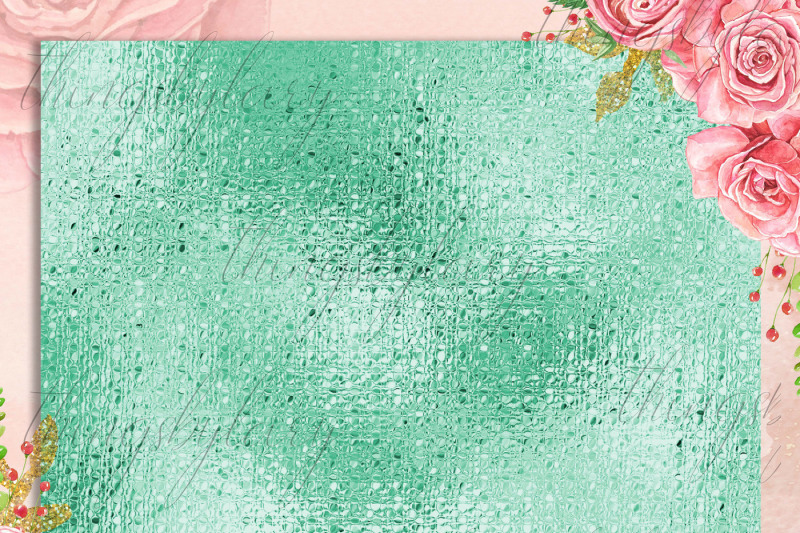 42-mint-and-teal-metallic-foil-texture-digital-papers