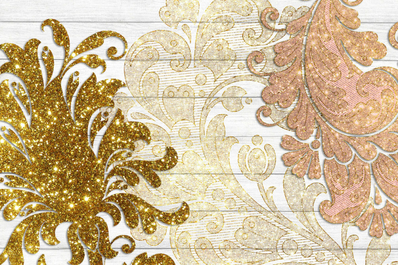 gold-glitter-floral-clipart