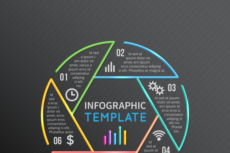 infographics-report-template-layout-circle-vector-line-shape-with-6-op