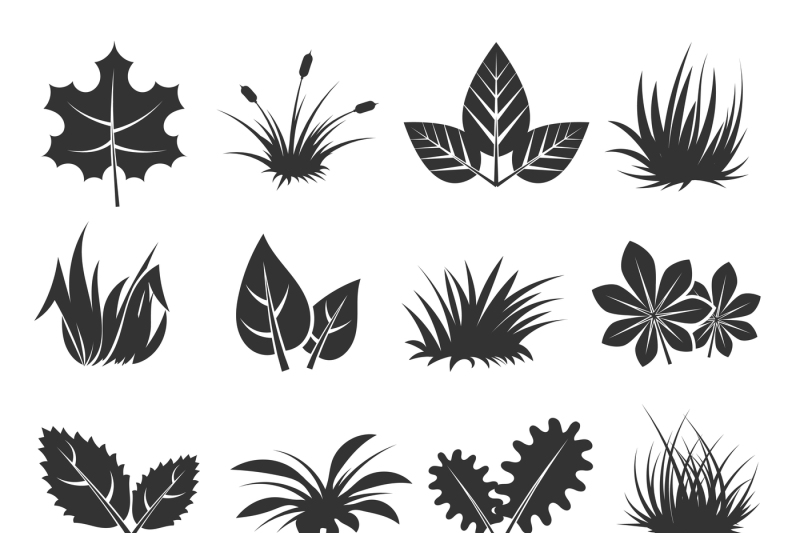 leaves-and-grass-vector-icons