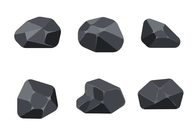 polygonal-stones-rock-graphite-coal-elements-for-computer-and-app-game