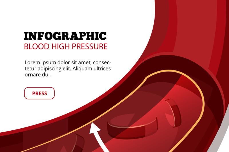 blood-high-pressure-vector-medical-infographic