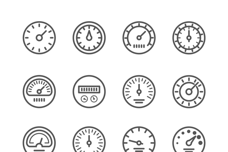 meter-manometers-speed-clock-measure-line-vector-icons