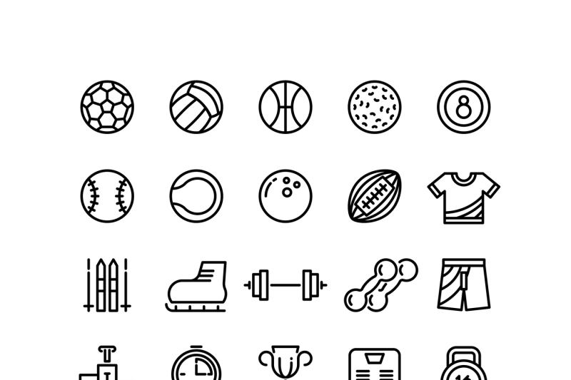 sports-wear-equipment-line-vector-icons-set