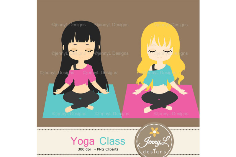 yoga-digital-papers-and-girls-clipart