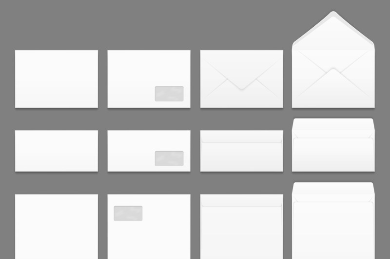 blank-white-paper-envelopes-vector-templates-set