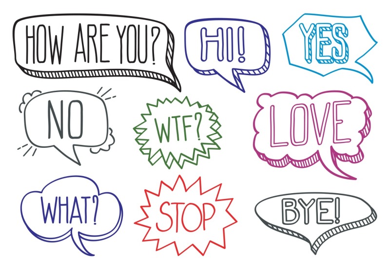 vintage-hand-drawn-speech-bubbles-with-dialog-words-vector-collection