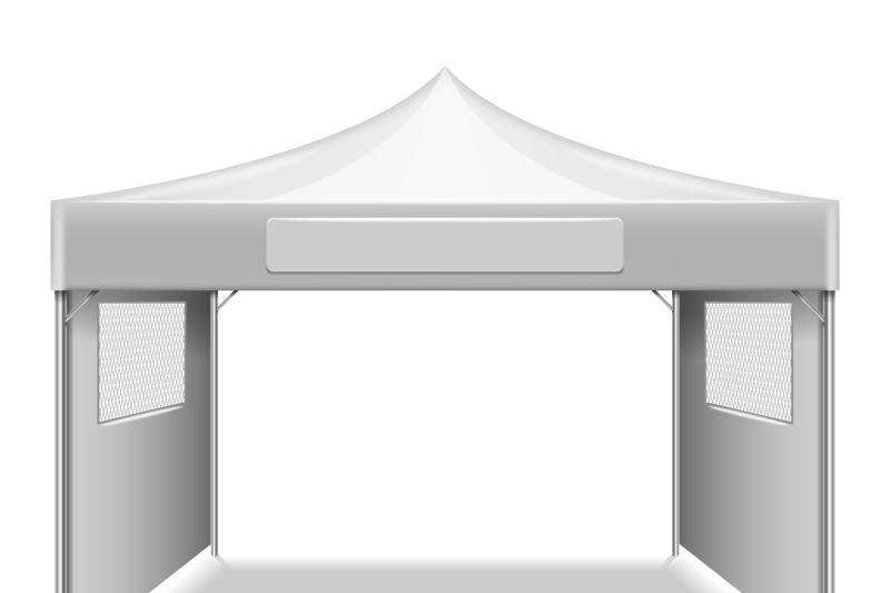 white-empty-folding-tent-marquee-vector-template