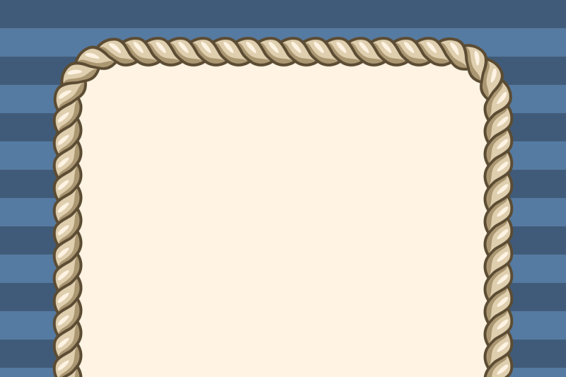 rope-frame-over-striped-background
