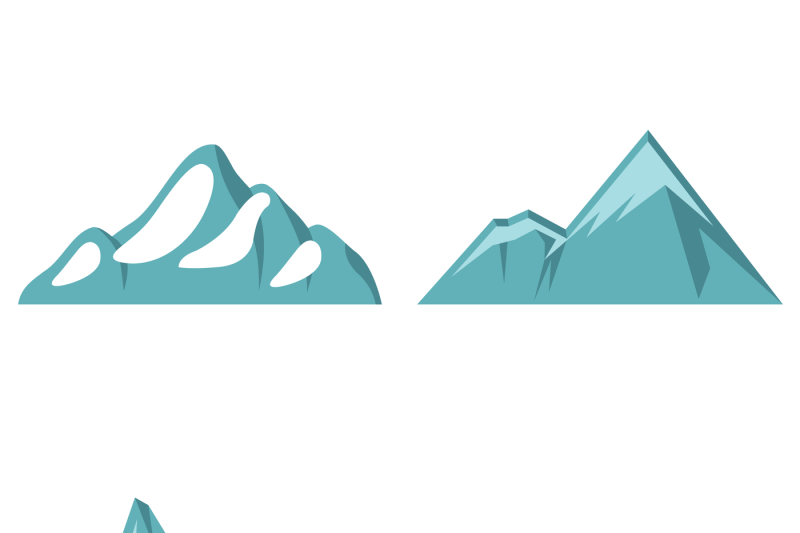 blue-mountain-flat-icons-on-white-background
