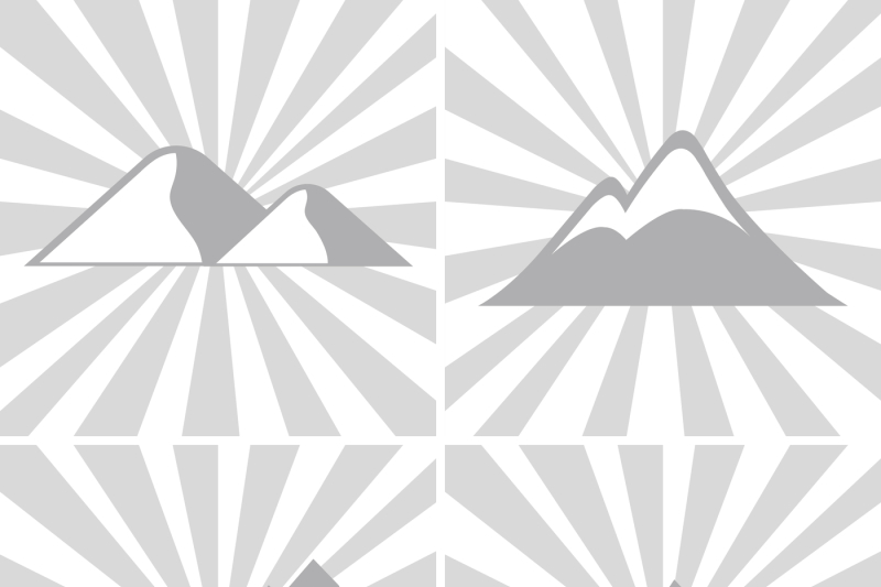 mountain-gray-icons-on-striped-background