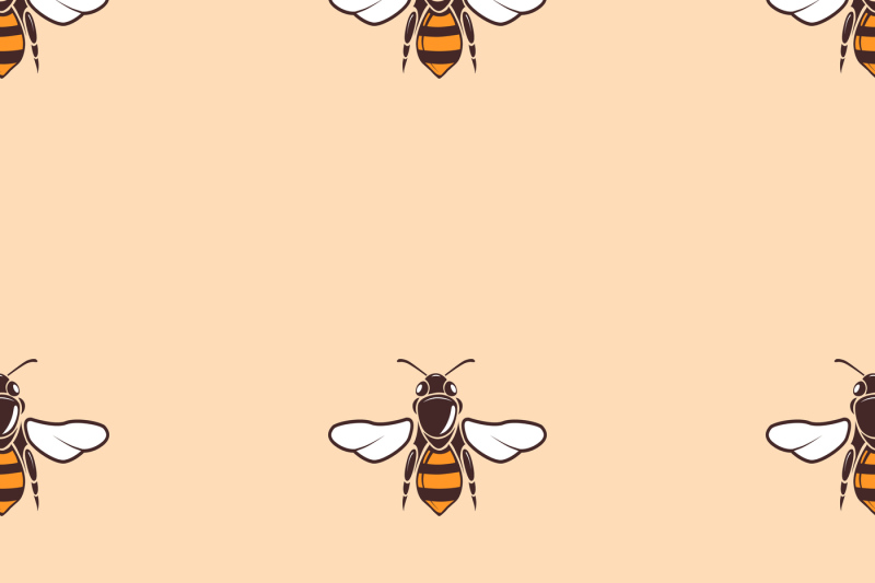 bees-vector-seamless-background-in-beige