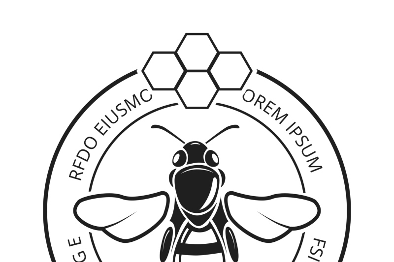 retro-honeybee-beekeeper-honey-logo