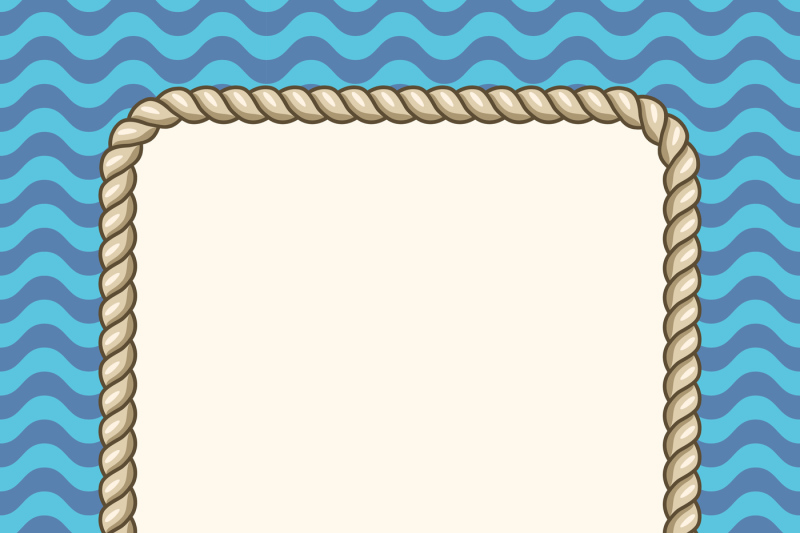 sea-waves-background-with-a-rope-frame