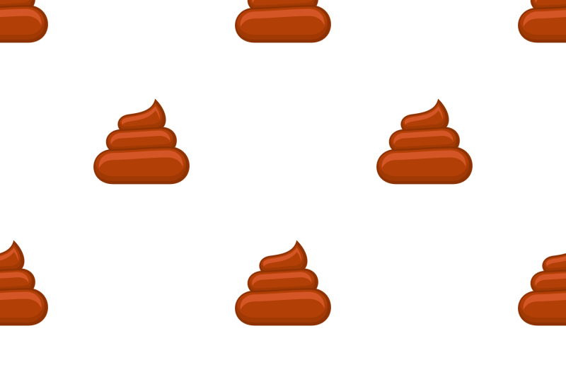 brown-poos-white-background-seamless-pattern