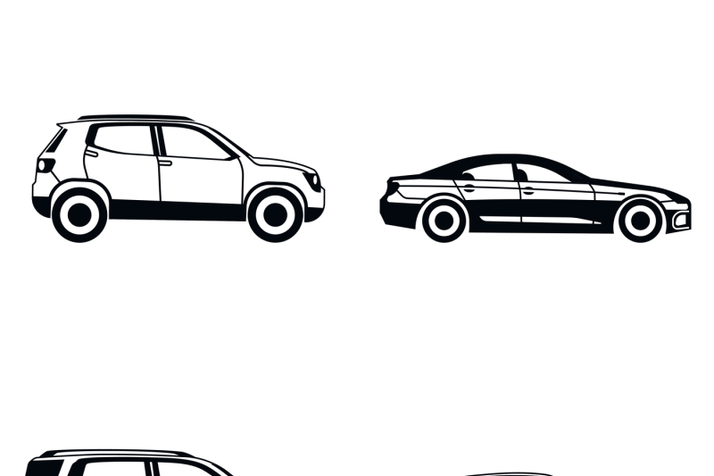 car-type-in-simple-style-on-white-background
