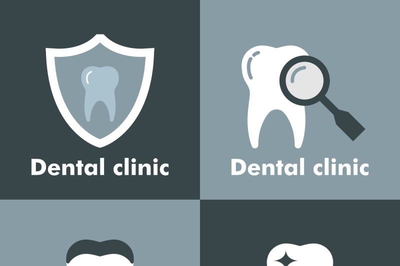dental-clinic-logo-on-gray-background