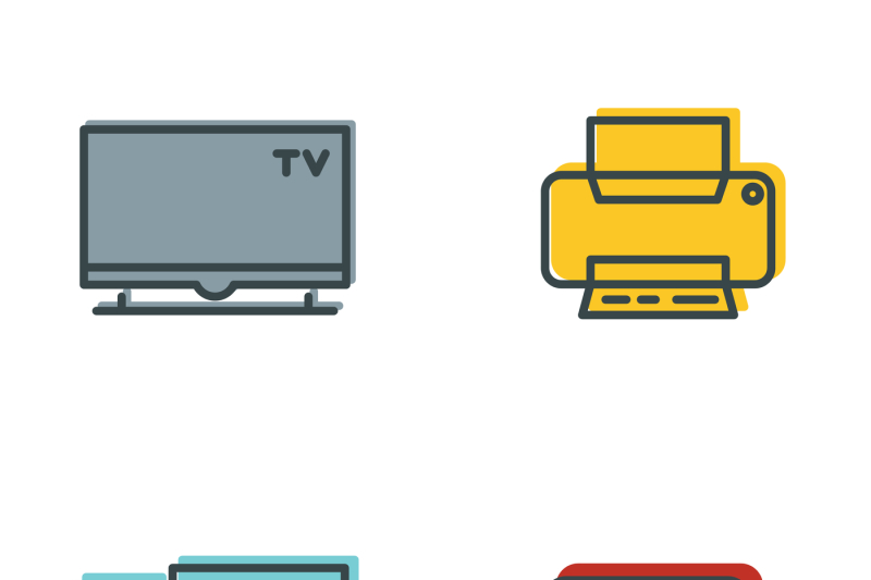 household-appliances-gray-icons