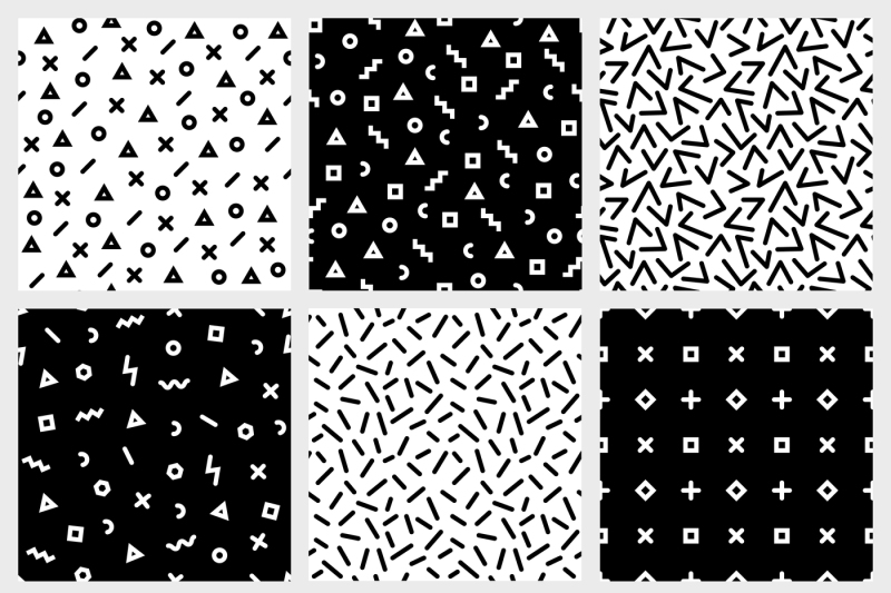 monochrome-geometric-line-seamless-patterns-endless-vector-texture