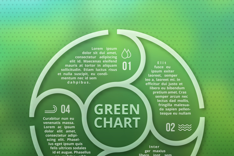 green-forest-eco-infographic-on-unfocused-blurred-smooth-creative-back