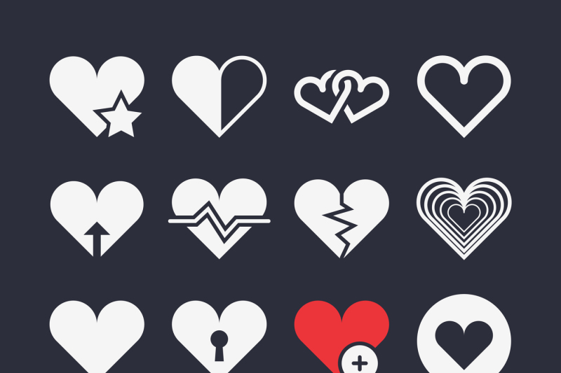 abstract-heart-vector-icons