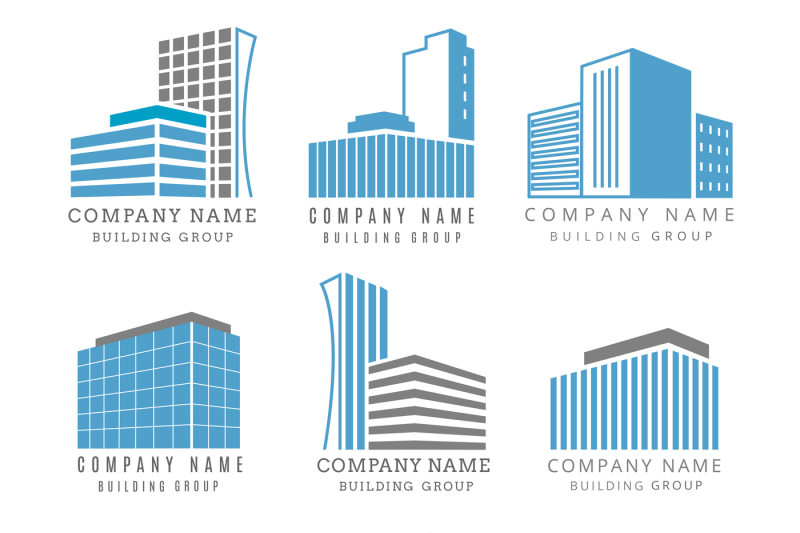 real-estate-construction-business-logo-set-with-vector-buildings-icon
