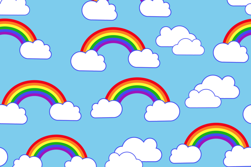 sky-clouds-and-rainbow-seamless-vector-pattern