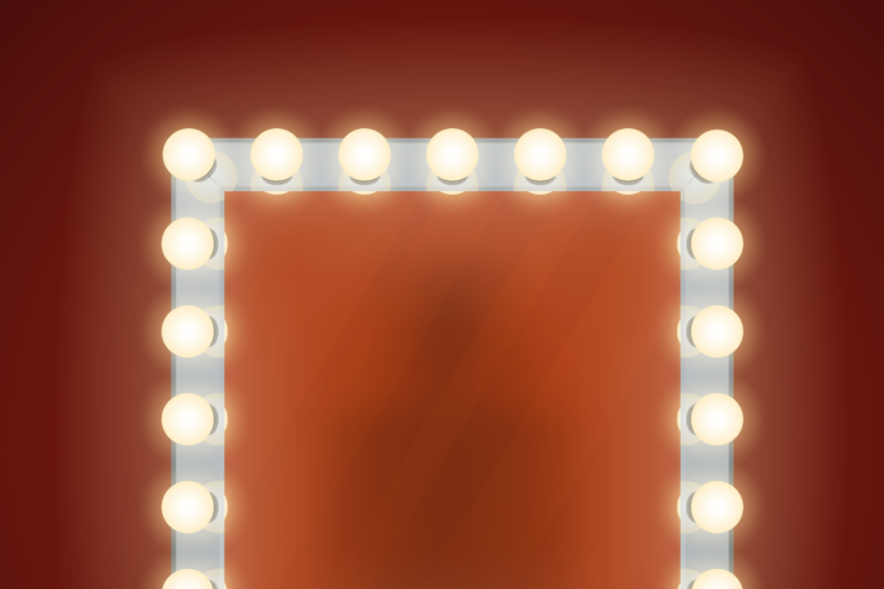 mirror-in-bulbs-frame-with-makeup-table-vector-illustration