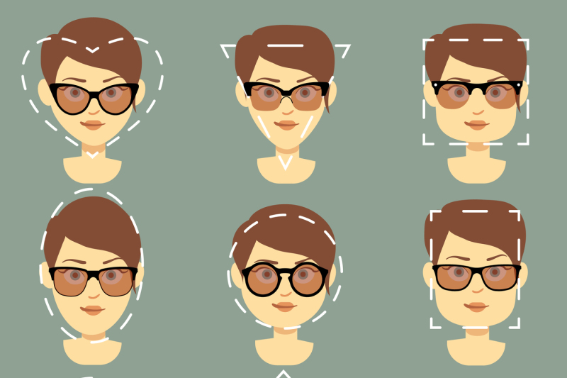 different-sunglasses-suitable-for-women-faces-type-vector-infographic