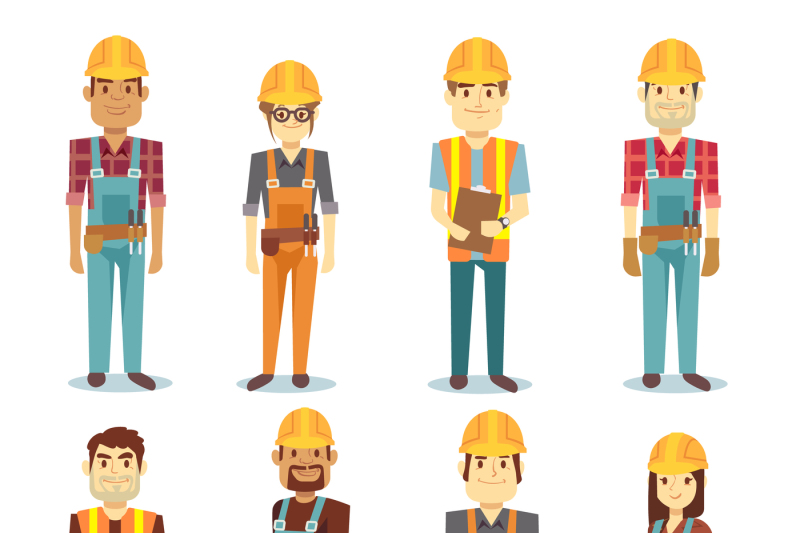builder-contractor-man-and-female-worker-vector-people-character-set