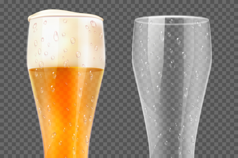 vector-realistic-beer-glasses-empty-mug-and-full-lager-glass