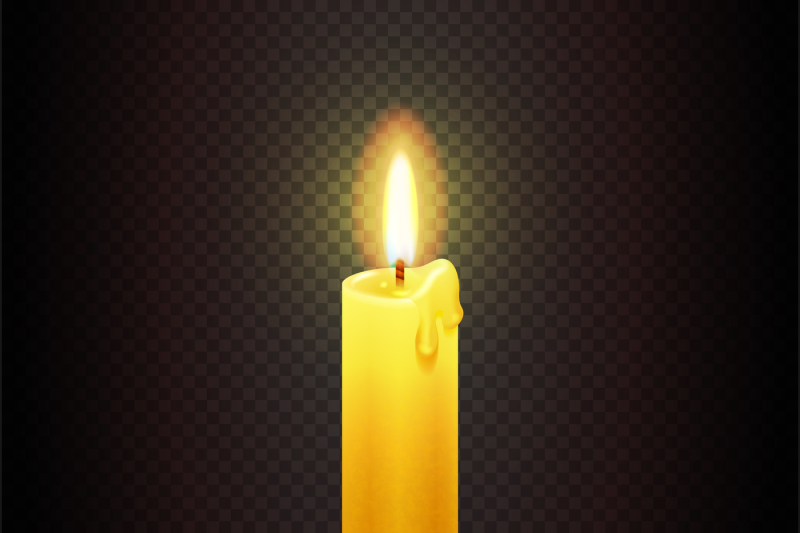 vector-candle-with-flame-on-transparent-checkered-dark-background-can