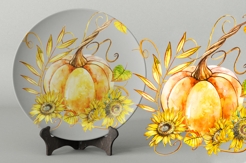 pumpkins-watercolor-collection