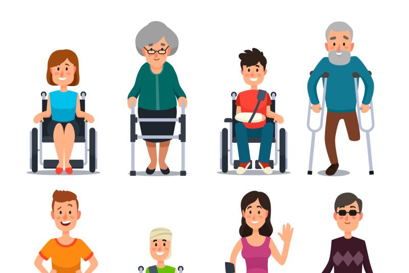 disablement-person-blind-disability-people-and-elderly-on-crutches-or
