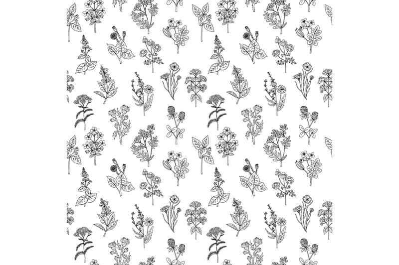 seamless-pattern-of-various-hand-drawn-herbs-and-flowers