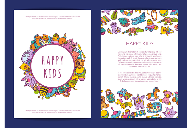vector-card-template-hand-drawn-children-toys-on-background
