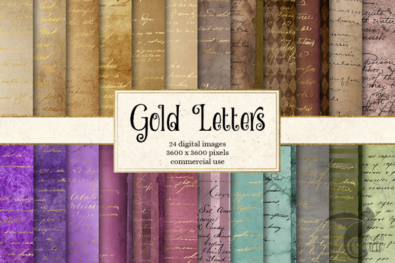 gold-letters-digital-paper