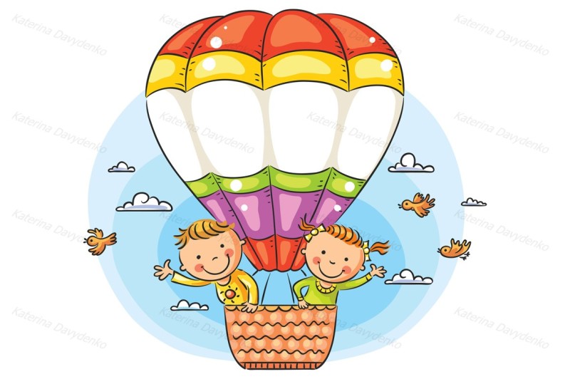 cartoon-kids-travelling-by-air-with-copy-space-across-the-balloon