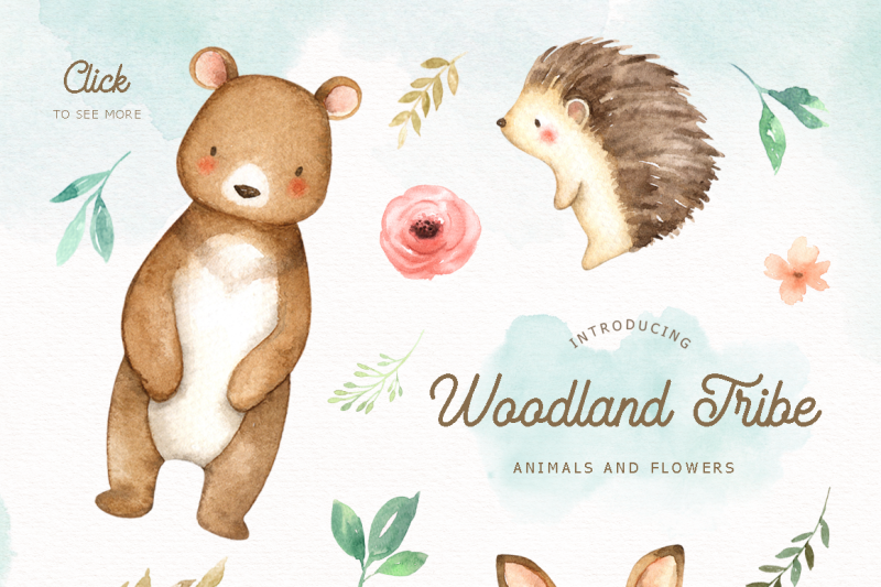woodland-tribe-watercolor-clip-art