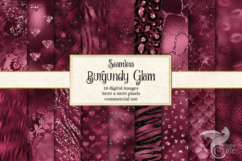 burgundy-glam-digital-paper